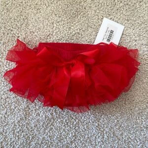 Red ruffle baby bloomers
